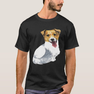 Camiseta Terrier Jack Russell Engraçado Rosto de Cachorro C