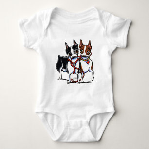 Camiseta Terrier Leashed de Boston