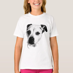 Camiseta Terrier Mix Close-up Dog Portrait Tee
