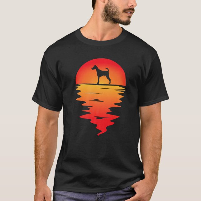 Camiseta Terrier Sunset Fox I Fox Terrier I Cão Fox Terrier (Frente)