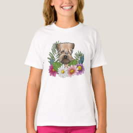 Camiseta Terrier Wheaten de Capa Macia Flor de Verão Colori