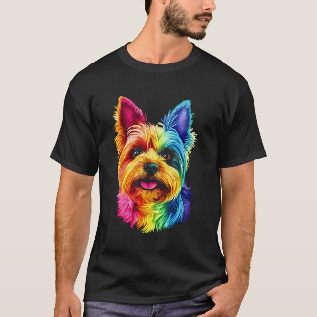 Camiseta Terrier Yorkshire Pop Art (Frente)