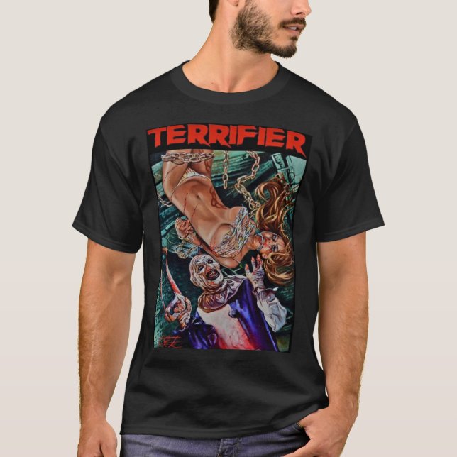 Camiseta Terrifier movie horror art the clown 162 (Frente)