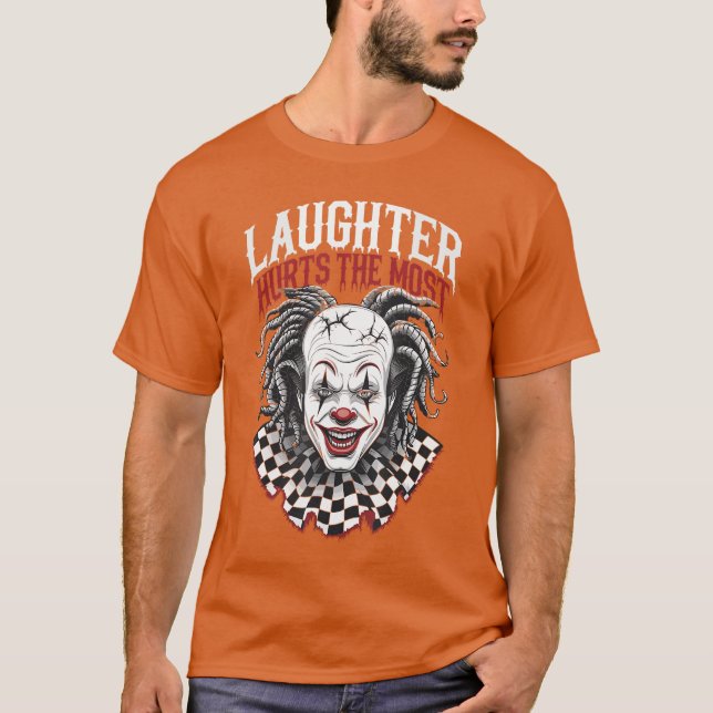 Camiseta Terrifying Clown Face Killer Clown Costume Horror  (Frente)