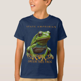 Camiseta Território da Geórgia Anfíbio O Sapo Verde Da Árvo