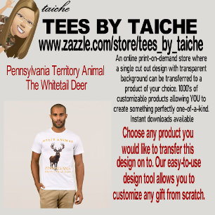 Camiseta Território Da Pensilvânia Animal The Whitetail Dee