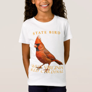Camiseta Território da Virgínia Ocidental Pássaro no Cardea