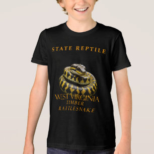 Camiseta Território da Virgínia Ocidental Réptil A Cascavel
