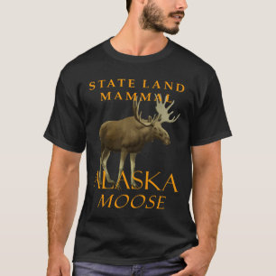 Camiseta Território de Alasca Mamífero Terrestre O Alce
