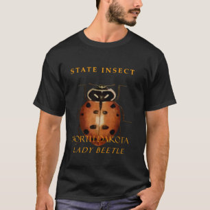 Camiseta Território de Dakota do Norte Inseto A Joaninha