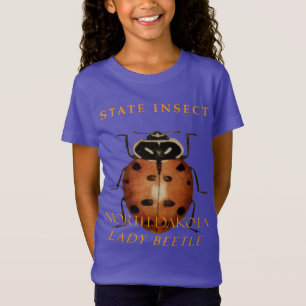 Camiseta Território de Dakota do Norte Inseto A Joaninha