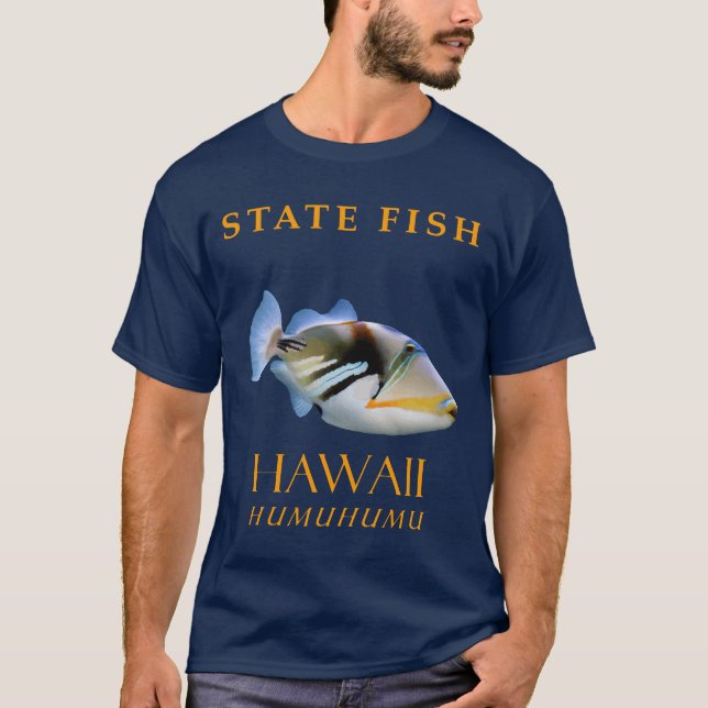 Camiseta Território de Hawaii Peixe O Humuhumu (Frente)