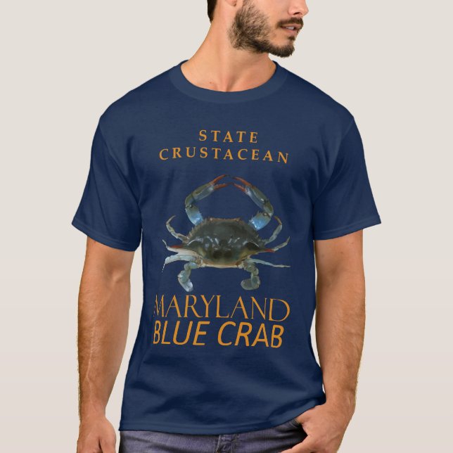 Camiseta Território de Maryland Crustáceo Callinectes sapid (Frente)