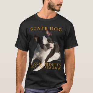 Camiseta Território de Massachusetts Cachorro O Vetor Bosto