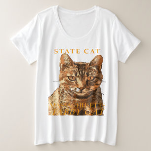 Camiseta Território de Massachusetts Gato O Gato Tabby Magn