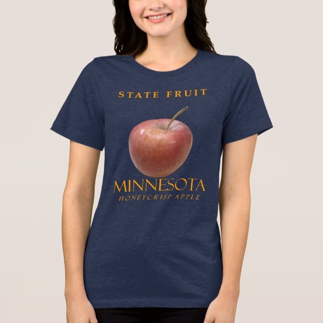 Camiseta Território de Minnesota Fruta A Maçã Honeycrisp (Frente)