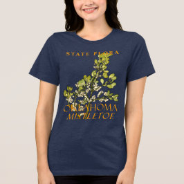 Camiseta Território de Oklahoma Floral Emblem Mistletoe