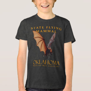 Camiseta Território de Oklahoma Mamífero Voador O Morcego M