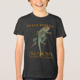 Camiseta Território de Oklahoma Réptil Lagarto de Colar