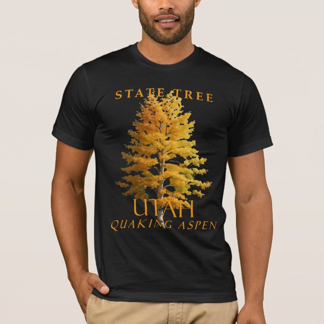 Camiseta Território de Utah Árvore O Aspen Trêmulo (Frente)