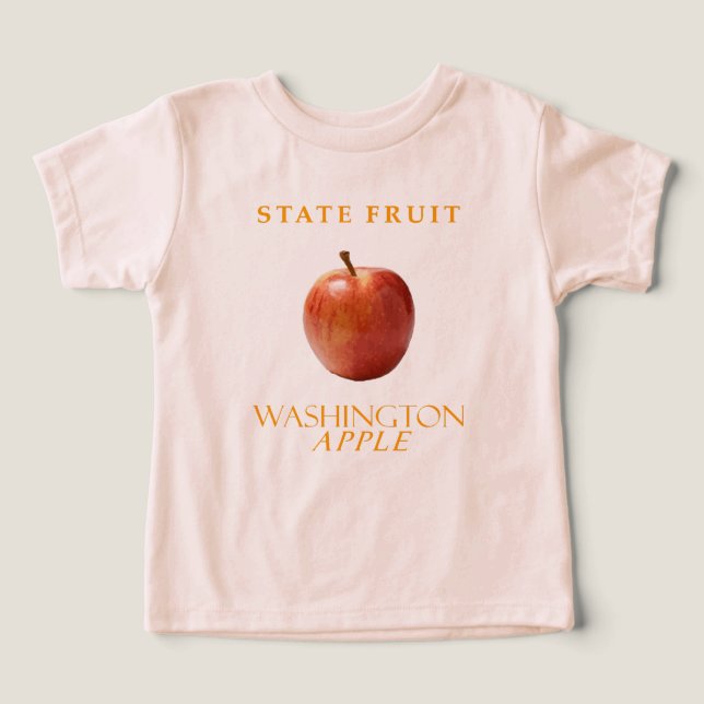 Camiseta Território de Washington Fruta A Maçã (Design frontal)