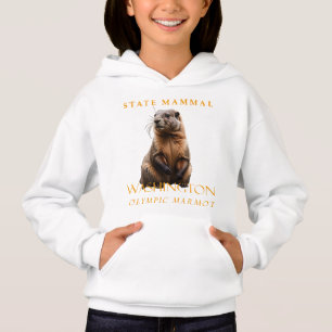Camiseta Território de Washington Mamífero A Marmota Olímpi
