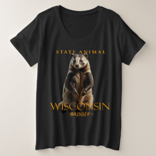 Camiseta Território de Wisconsin Animal O Texugo