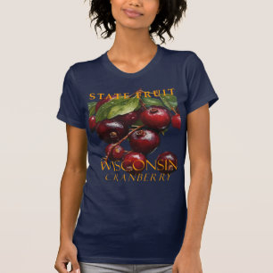Camiseta Território de Wisconsin Fruta O Cranberry