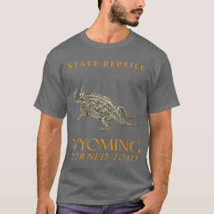 Camiseta Território de Wyoming Réptil O Sapo de Chifre