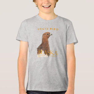 Camiseta Território do Alasca Ave A Lagópode-comum