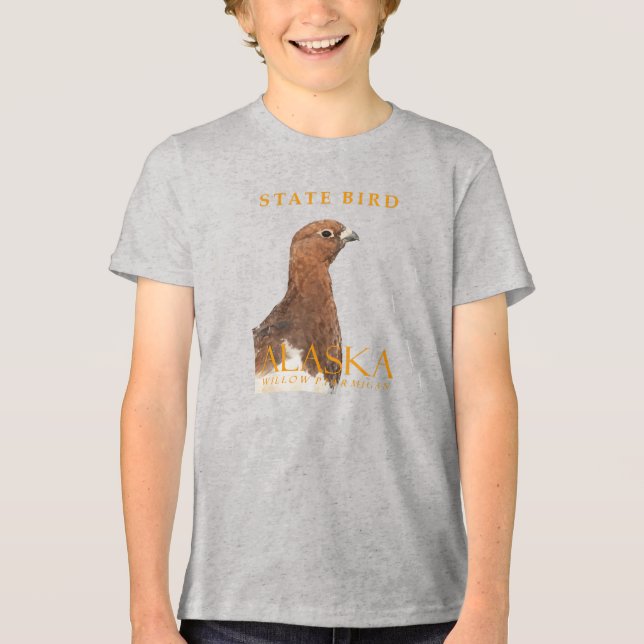 Camiseta Território do Alasca Ave A Lagópode-comum (Frente)