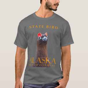 Camiseta Território do Alasca Pássaro A Galinha-da-Serra de