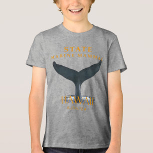 Camiseta Território do Havaí Mamífero Marinho A Baleia Juba