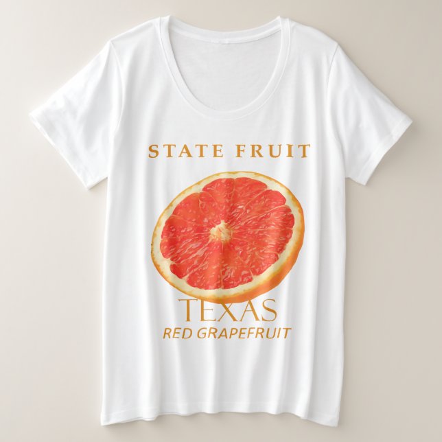 Camiseta Território do Texas Fruta a toranja (Frente do Design)
