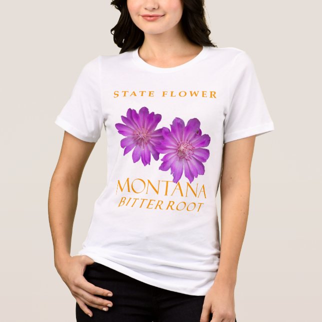 Camiseta Território Montana Flor A Bitterroot (Frente)