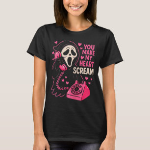 Camiseta Terror Cute Horror Faz Meu Coração Gritar Dia dos