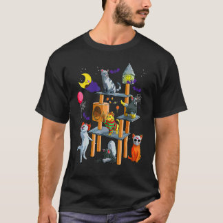 Camiseta Terror de Gato no Parque Halloween para Gato Gatit