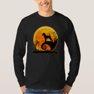 Camiseta Terrorífico Cão Terrier Irlandês E Lua Fantasia De