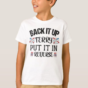 Camiseta Terry colocou no reverso 4 de julho