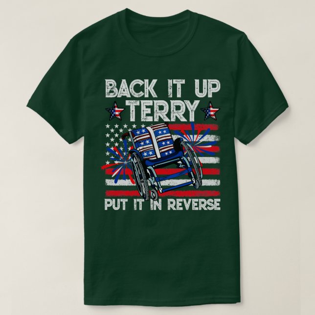Camiseta Terry colocou no reverso do Fireworks 4th J (Frente do Design)