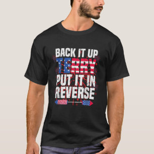 Camiseta Terry Colocou No Verso 4 De Julho Engraçado