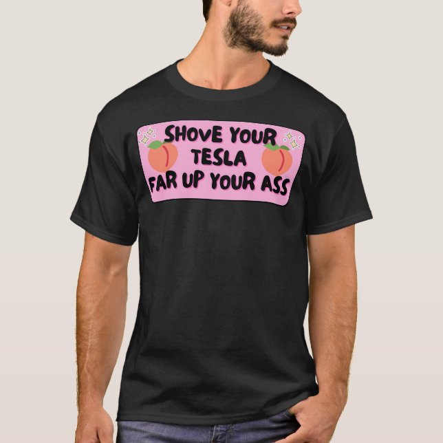 Camiseta Tesla Bumper Sticker (Frente)