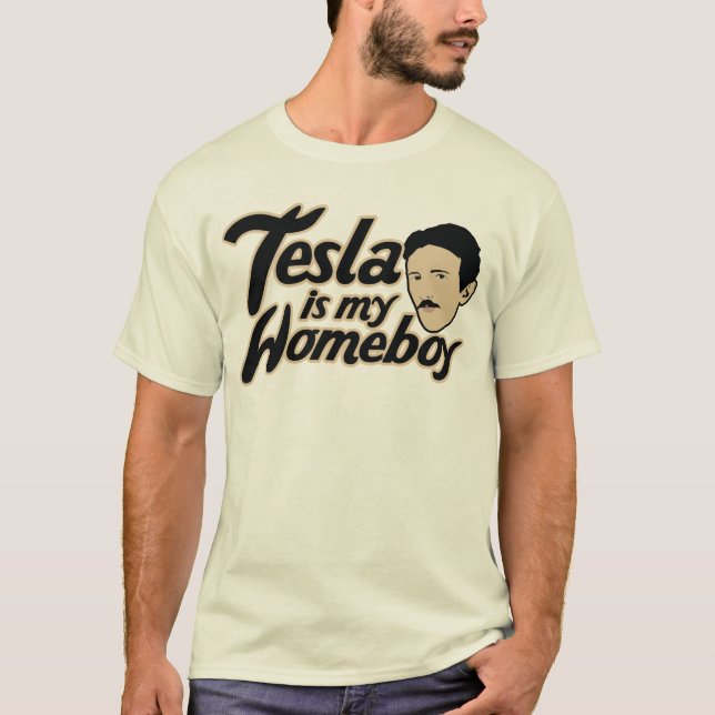 Camiseta Tesla é meu Ficar em casa (Frente)