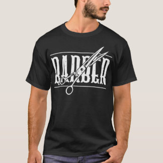 Camiseta Tesoura Barber legal Vintage Fonts Barber Apprenti