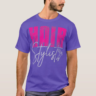 Camiseta Tesoura com estilista de cabelo, cabeleireiro