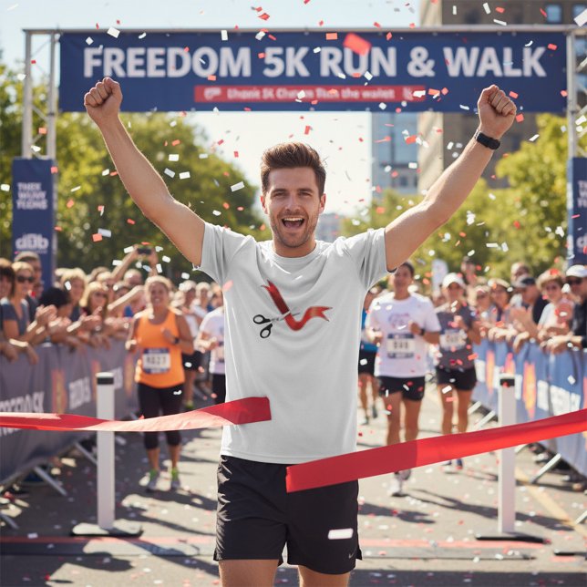 Camiseta Tesoura de Celebração de Grande Abertura Cortando  (Criador carregado)