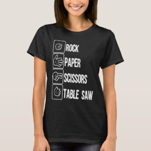 Camiseta Tesoura De Papel Pedra Mesa Vi Carpinteiro Bonito