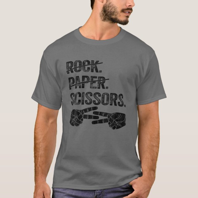 Camiseta Tesoura de Papel Pedra Mulheres Lésbicas Orgulho P (Frente)