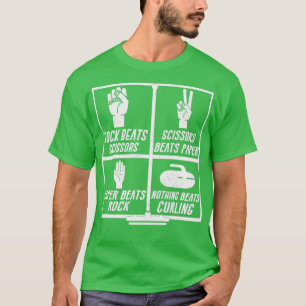 Camiseta Tesoura De Papel Rock Curvando Engraçado Curler 2