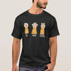 Camiseta Tesoura De Papel Rock Pinças De Gato Engraçado Gat